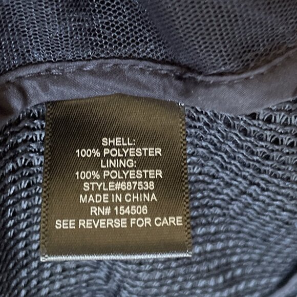 NWOT Colleen Lopez Women's Medium Navy Blue 3/4 sleeve Fun Feathery Sweater - Picture 9 of 10